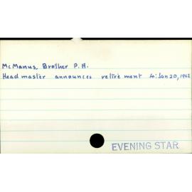 McManus, Brother P. A.