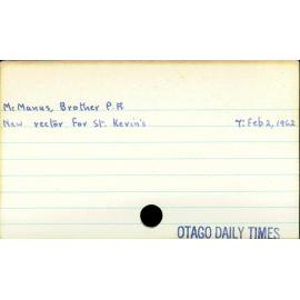 McManus, Brother P.H.