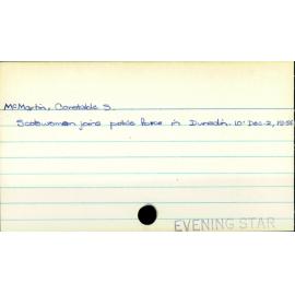 McMartin, Constable S.