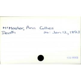 McMaster, Ann Gillies