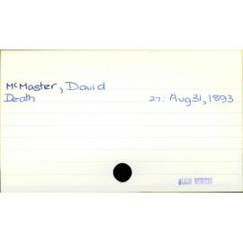 McMaster, David