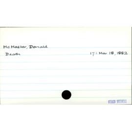 McMaster, Donald