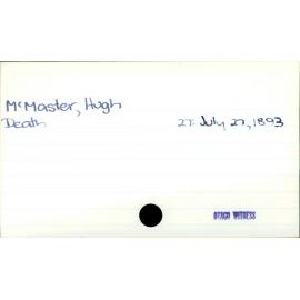 McMaster, Hugh