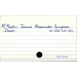 McMaster, James Alexander Simpson