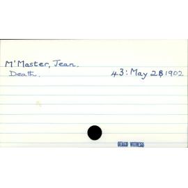 McMaster, Jean