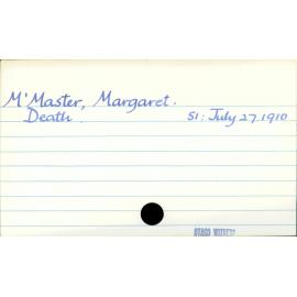 McMaster, Margaret