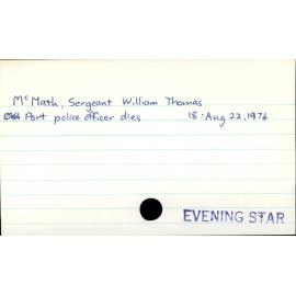McMath, Sergeant William Thomas