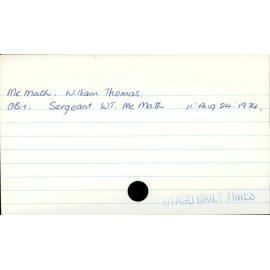 McMath, William Thomas