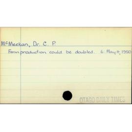 McMeekan, Dr. C. P.