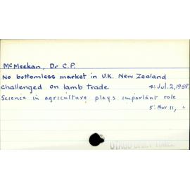 McMeekan, Dr C.P.