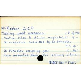 McMeekan, Dr C.P.