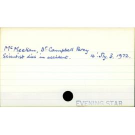 McMeekan, Dr Campbell Percy