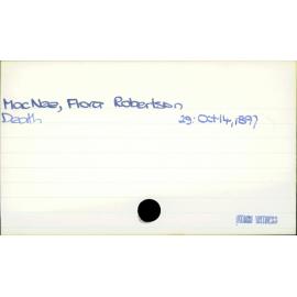 MacNee, Flora Robertson