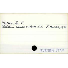 McNee, Rev P