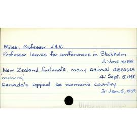 Miles, Professor J.A.R.