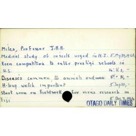 Miles, Professor J.A.R.