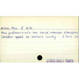 Miles, Mrs J.A.R.