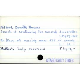 Milford, Donald Thomas
