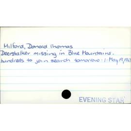 Milford, Donald Thomas