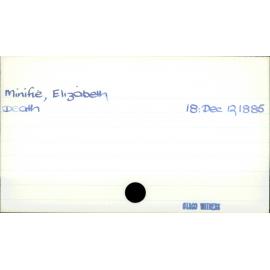 Minifie, Elizabeth