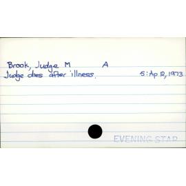 Brook, Judge M     A