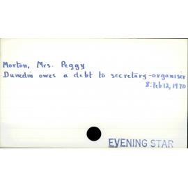 Morton, Mrs. Peggy