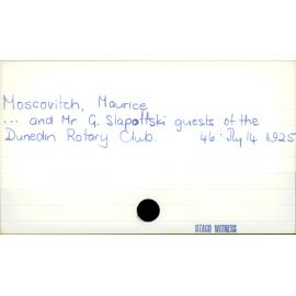 Moscovitch, Maurice