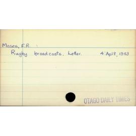 Moses, F.R.