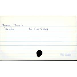 Moses, Morris