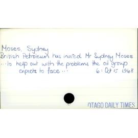 Moses, Sydney