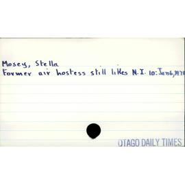 Mosey, Stella