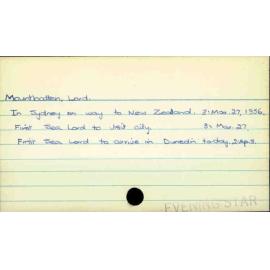 Mountbatten, Lord