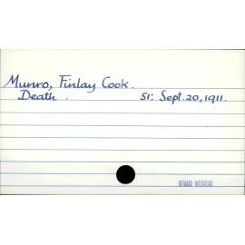 Munro, Finlay Cook