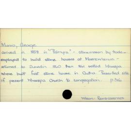 Munro, George