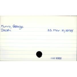 Munro, George