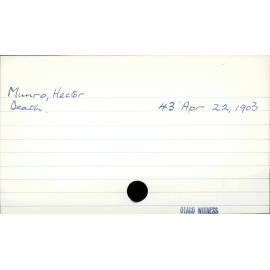 Munro, Hector