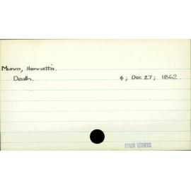 Munro, Henrietta