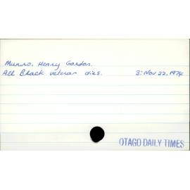 Munro, Henry Gordon