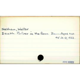Nathan, Walter