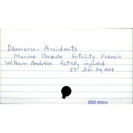Oamaru - Accidents
