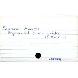 Oamaru - Bands
