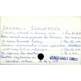 Oamaru - Industries