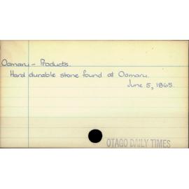 Oamaru - Products