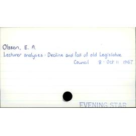 Olssen, E. A.