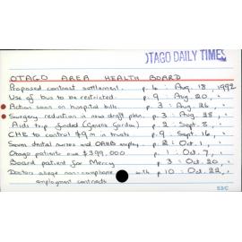 OTAGO AREA HEALTH BOARD