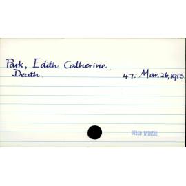 Park, Edith Catherine