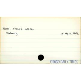 Park, Francis Leslie