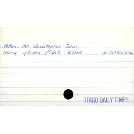 Paton, Christopher John