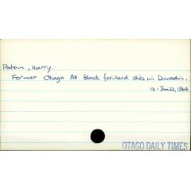Paton, Harry