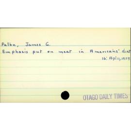 Paton, James G